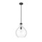 Z-Lite Bon Air Pendant, 1-Light, 13 In.W x 17.5 In.H, Matte Black/Clear 496P13-MB - alternate 5